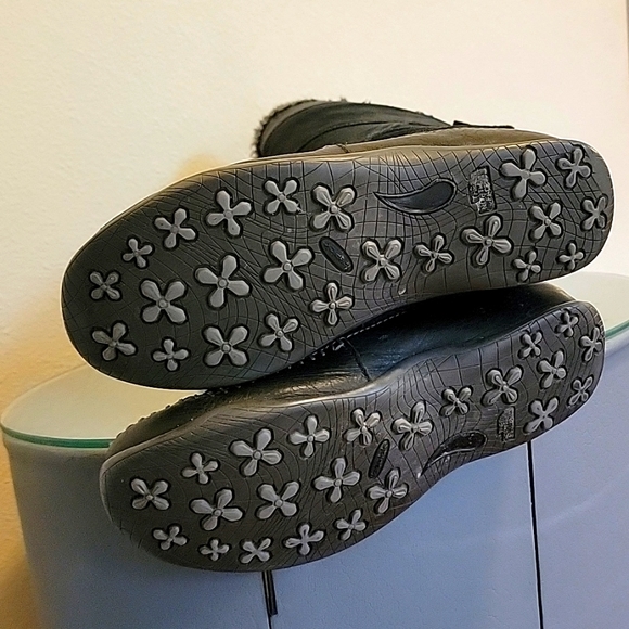 H.💗P.-North Face Black Suede Wide Calf Boots - Picture 3 of 8